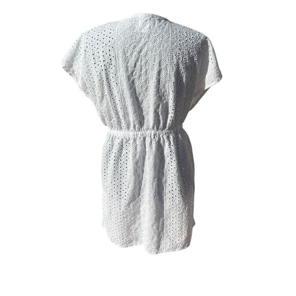 Kona Sol White Eyelet Swim Cover-Up. Size S/M - Picture 6 of 6